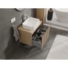 Mexen Rivel meuble de salle de bain sous-vasque 70 cm avec plateau, 1 tiroir, rainuré, chêne - 91A20-07047-1-BFC81