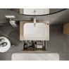 Mexen Rivel meuble de salle de bain sous-vasque 70 cm avec plateau, 1 tiroir, rainuré, chêne - 91A20-07047-1-BFC81