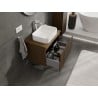 Mexen Rivel meuble de salle de bain sous lavabo 70 cm avec plateau, 1 tiroir, rainuré, noyer - 91A20-07047-1-BFC86