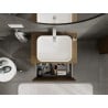 Mexen Rivel meuble de salle de bain sous lavabo 70 cm avec plateau, 1 tiroir, rainuré, noyer - 91A20-07047-1-BFC86