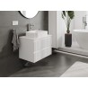 Mexen Rivel Meuble de salle de bain sous vasque 70 cm avec plateau, 2 tiroirs, rainuré, blanc mat - 91A20-07047-2-BFFC01