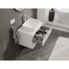 Mexen Rivel Meuble de salle de bain sous vasque 70 cm avec plateau, 2 tiroirs, rainuré, blanc mat - 91A20-07047-2-BFFC01