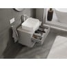 Mexen Rivel armoire de salle de bain sous lavabo 70 cm avec plateau, 2 tiroirs, rainurée, gris mat - 91A20-07047-2-BFFC62