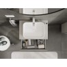 Mexen Rivel armoire de salle de bain sous lavabo 70 cm avec plateau, 2 tiroirs, rainurée, gris mat - 91A20-07047-2-BFFC62