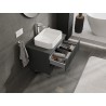 Mexen Rivel armoire de salle de bain sous lavabo 70 cm avec plateau, 2 tiroirs, rainurée, graphite mat - 91A20-07047-2-BFFC66