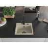 Mexen Milo évier de cuisine en granit 1 bac avec mitigeur Rita, beige - 6505-69-670300-70