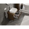 Mexen Rivel armoire de salle de bain sous-vasque 70 cm avec plateau, 2 tiroirs, rainuré, noyer - 91A20-07047-2-BFFC86