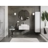 Mexen Rivel armoire de salle de bain sous le lavabo 80 cm avec plateau, 1 tiroir, rainurée, blanche mate - 91A20-08023-1-BFC01