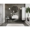 Mexen Rivel meuble de salle de bain sous-lavabo 80 cm avec plateau, 1 tiroir, rainuré, blanc mat - 91A20-08023-1-BFC01