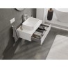Mexen Rivel armoire de salle de bain sous le lavabo 80 cm avec plateau, 1 tiroir, rainurée, blanche mate - 91A20-08023-1-BFC01