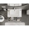 Mexen Rivel meuble de salle de bain sous-lavabo 80 cm avec plateau, 1 tiroir, rainuré, blanc mat - 91A20-08023-1-BFC01