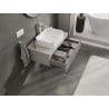 Mexen Rivel meuble de salle de bain sous lavabo 80 cm avec plateau, 1 tiroir, rainuré, gris mat - 91A20-08023-1-BFC62