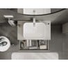 Mexen Rivel meuble de salle de bain sous lavabo 80 cm avec plateau, 1 tiroir, rainuré, gris mat - 91A20-08023-1-BFC62
