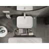 Mexen Rivel meuble de salle de bain sous vasque 80 cm avec plateau, 1 tiroir, rainuré, graphite mat - 91A20-08023-1-BFC66