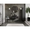 Mexen Rivel meuble de salle de bain sous-lavabo 80 cm avec plateau, 1 tiroir, rainuré, noir mat - 91A20-08023-1-BFC71