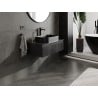 Mexen Rivel meuble de salle de bain sous-lavabo 80 cm avec plateau, 1 tiroir, rainuré, noir mat - 91A20-08023-1-BFC71
