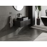 Mexen Rivel Meuble de salle de bains sous lavabo 80 cm avec plan, 1 tiroir, rainuré, noir mat - 91A20-08023-1-BFC71