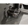 Mexen Rivel Meuble de salle de bains sous lavabo 80 cm avec plan, 1 tiroir, rainuré, noir mat - 91A20-08023-1-BFC71