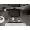 Mexen Rivel meuble de salle de bain sous-lavabo 80 cm avec plateau, 1 tiroir, rainuré, noir mat - 91A20-08023-1-BFC71