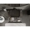 Mexen Rivel Meuble de salle de bains sous lavabo 80 cm avec plan, 1 tiroir, rainuré, noir mat - 91A20-08023-1-BFC71