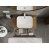 Mexen Rivel meuble sous-lavabo de 80 cm avec plateau, 1 tiroir, rainuré, noyer - 91A20-08023-1-BFC86