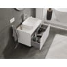 Mexen Rivel meuble de salle de bain sous-lavabo 80 cm avec plateau, 1 tiroir, rainuré, blanc mat - 91A20-08047-1-BFC01