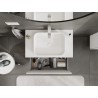 Mexen Rivel meuble de salle de bain sous-lavabo 80 cm avec plateau, 1 tiroir, rainuré, blanc mat - 91A20-08047-1-BFC01