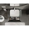 Mexen Rivel meuble de salle de bain sous lavabo 80 cm avec plateau, 1 tiroir, rainuré, graphite mat - 91A20-08047-1-BFC66