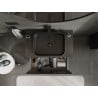 Mexen Rivel meuble de salle de bain sous lavabo 80 cm avec plateau, 1 tiroir, rainuré, noir mat - 91A20-08047-1-BFC71