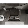 Mexen Rivel meuble de salle de bains sous lavabo 80 cm avec plateau, 1 tiroir, rainuré, noir mat - 91A20-08047-1-BFC71