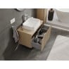 Mexen Rivel meuble de salle de bain sous-lavabo 80 cm avec plateau, 1 tiroir, rainuré, chêne - 91A20-08047-1-BFC81