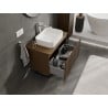 Mexen Rivel meuble de salle de bain sous lavabo 80 cm avec plateau, 1 tiroir, rainuré, noyer - 91A20-08047-1-BFC86
