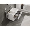 Mexen Rivel meuble de salle de bains sous-vasque 80 cm avec plateau, 2 tiroirs, rainuré, blanc mat - 91A20-08047-2-BFFC01