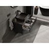 Mexen Rivel armoire de salle de bains sous-vasque 80 cm avec plateau, 2 tiroirs, rainurée, noir mat - 91A20-08047-2-BFFC71