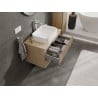 Mexen Rivel armoire de salle de bain sous-lavabo 80 cm avec plateau, 2 tiroirs, rainuré, chêne - 91A20-08047-2-BFFC81
