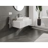 Mexen Rivel meuble de salle de bains sous-vasque 90 cm avec plateau, 1 tiroir, rainuré, blanc mat - 91A20-09023-1-BFC01