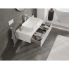 Mexen Rivel meuble de salle de bains sous-vasque 90 cm avec plateau, 1 tiroir, rainuré, blanc mat - 91A20-09023-1-BFC01