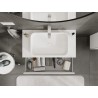 Mexen Rivel meuble de salle de bains sous-vasque 90 cm avec plateau, 1 tiroir, rainuré, blanc mat - 91A20-09023-1-BFC01