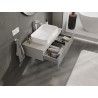 Mexen Rivel meuble de salle de bain sous-vasque 90 cm avec plateau, 1 tiroir, rainuré, gris mat - 91A20-09023-1-BFC62