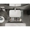 Mexen Rivel meuble de salle de bains sous lavabo 90 cm avec plateau, 1 tiroir, rainuré, graphite mat - 91A20-09023-1-BFC66