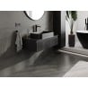 Mexen Rivel armoire de salle de bain sous-lavabo 90 cm avec dessus, 1 tiroir, rainurée, noir mat - 91A20-09023-1-BFC71