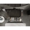 Mexen Rivel armoire de salle de bain sous-lavabo 90 cm avec dessus, 1 tiroir, rainurée, noir mat - 91A20-09023-1-BFC71