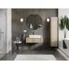 Mexen Rivel meuble de salle de bains sous lavabo 90 cm avec plateau, 1 tiroir, rainuré, chêne - 91A20-09023-1-BFC81