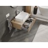 Mexen Rivel meuble de salle de bains sous lavabo 90 cm avec plateau, 1 tiroir, rainuré, chêne - 91A20-09023-1-BFC81