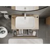 Mexen Rivel meuble de salle de bains sous lavabo 90 cm avec plateau, 1 tiroir, rainuré, chêne - 91A20-09023-1-BFC81