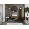 Mexen Rivel meuble de salle de bain sous-vasque 90 cm avec plateau, 1 tiroir, rainuré, noyer - 91A20-09023-1-BFC86