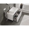 Mexen Rivel meuble de salle de bain sous lavabo 90 cm avec plateau, 1 tiroir, rainuré, blanc mat - 91A20-09047-1-BFC01