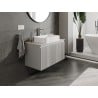 Mexen Rivel meuble de salle de bain sous-lavabo 90 cm avec plateau, 1 tiroir, rainuré, gris mat - 91A20-09047-1-BFC62