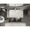 Mexen Rivel meuble de salle de bain sous-lavabo 90 cm avec plateau, 1 tiroir, rainuré, gris mat - 91A20-09047-1-BFC62