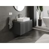 Mexen Rivel meuble de salle de bain sous lavabo 90 cm avec plateau, 1 tiroir, rainuré, graphite mat - 91A20-09047-1-BFC66